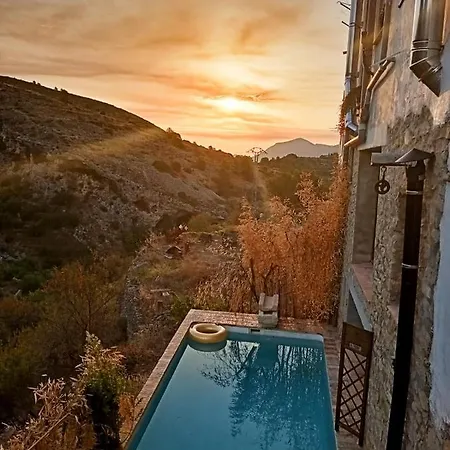 Casa Rural Vall De Gallinera Con Chimenea, Piscina Y Jacuzzi Diania Patró Exterior foto